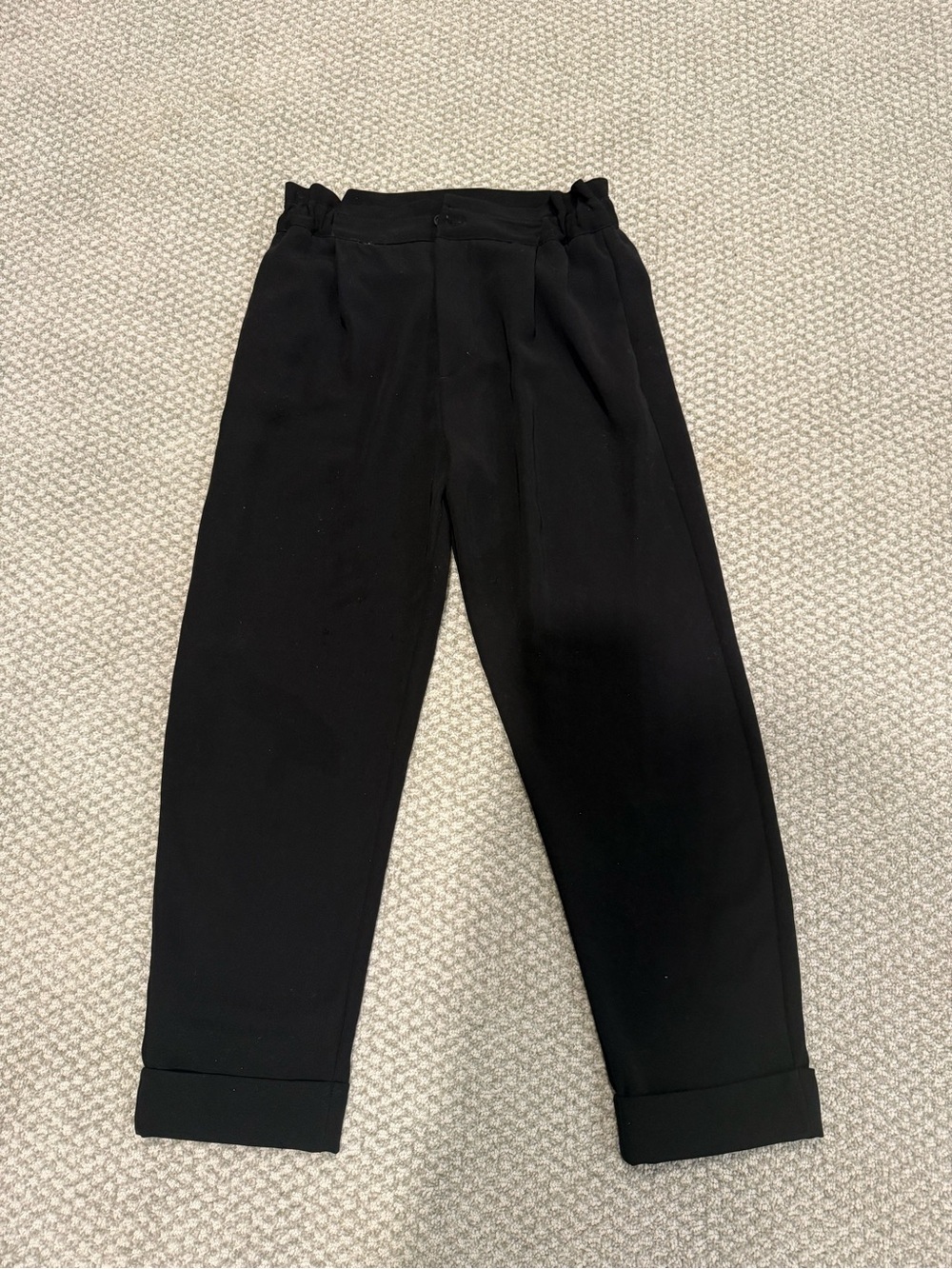 Zara Black High-Waist Tapered Women's Pants
